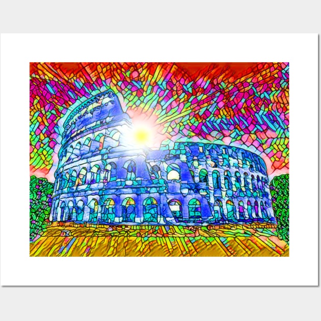 Colosseum Stained Glass Wall Art by danieljanda